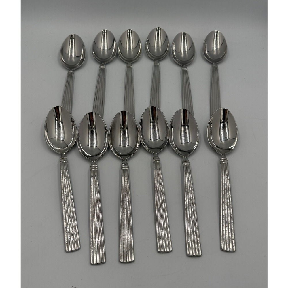 Reed & Barton Teaspoons Set of 16 Stainless 18/10 Fluted Ribbed